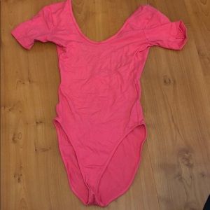American Apparel short sleeve low back leotard